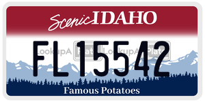 FL15542  license plate in ID