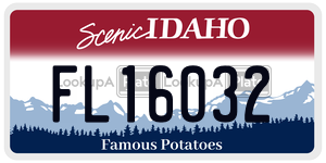 FL16032  license plate in ID