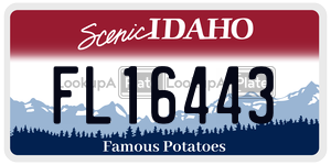 FL16443  license plate in ID
