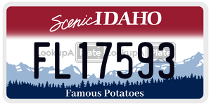 FL17593  license plate in ID