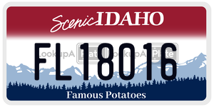 FL18016  license plate in ID