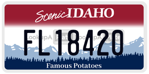 FL18420  license plate in ID
