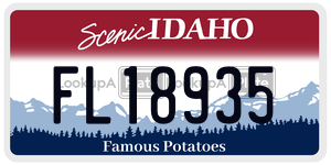 FL18935  license plate in ID
