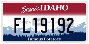 FL19192  license plate in ID