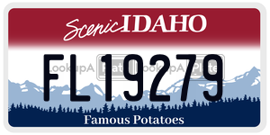 FL19279  license plate in ID