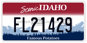 FL21429  license plate in ID