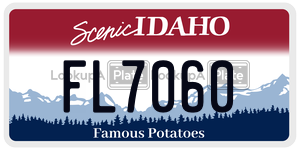 FL7060  license plate in ID