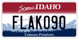 FLAK090  license plate in ID