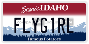 FLYG1RL  license plate in ID