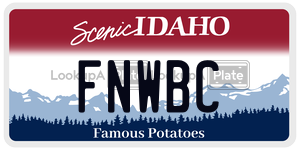 FNWBC  license plate in ID