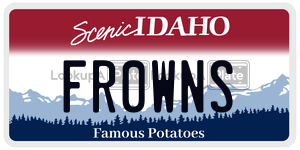 FR0WNS  license plate in ID