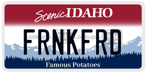 FRNKFRD license plate in Idaho