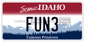 FUN3  license plate in ID