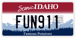 FUN911  license plate in ID