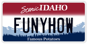 FUNYH0W  license plate in ID