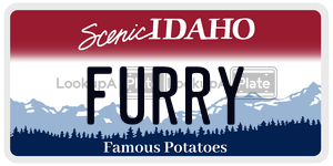 FURRY  license plate in ID