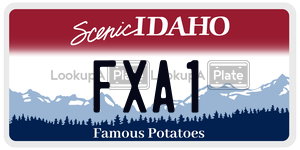 FXA1  license plate in ID
