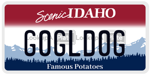 G0GLD0G  license plate in ID