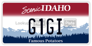 G1GI  license plate in ID