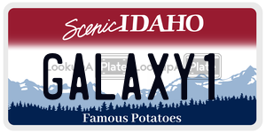 GALAXY1  license plate in ID