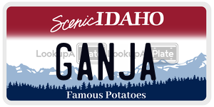 GANJA  license plate in ID
