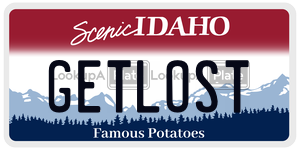 GETLOST  license plate in ID