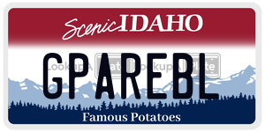 GPAREBL  license plate in ID