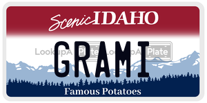 GRAMI  license plate in ID