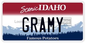 GRAMY  license plate in ID