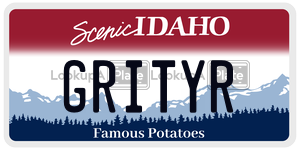 GRITYR  license plate in ID