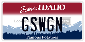 GSWGN  license plate in ID