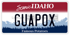 GUAP0X  license plate in ID