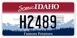 H2489  license plate in ID