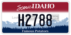 H2788  license plate in ID