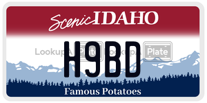 H9BD  license plate in ID