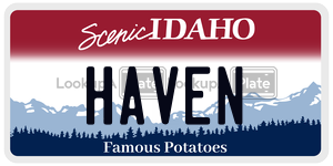 HAVEN  license plate in ID