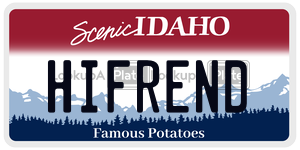 HIFREND  license plate in ID