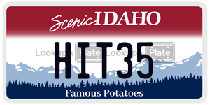 HIT35  license plate in ID