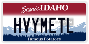 HVYMETL  license plate in ID