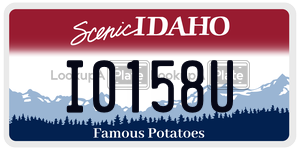 I0158U  license plate in ID