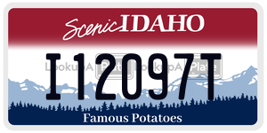 I12097T  license plate in ID