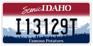 I13129T  license plate in ID