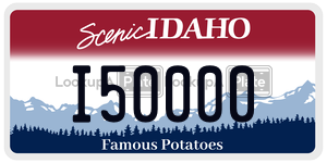 I50000 license plate in Idaho