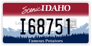 I68751  license plate in ID