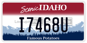 I7468U  license plate in ID