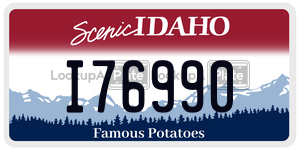 I76990  license plate in ID