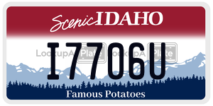 I7706U  license plate in ID