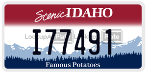 I77491  license plate in ID
