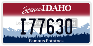 I77630 license plate in Idaho