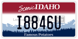 I8846U  license plate in ID